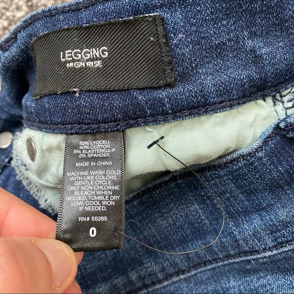 Express Womens High Rise Legging Ripped Denim Jeans - Picture 4 of 4